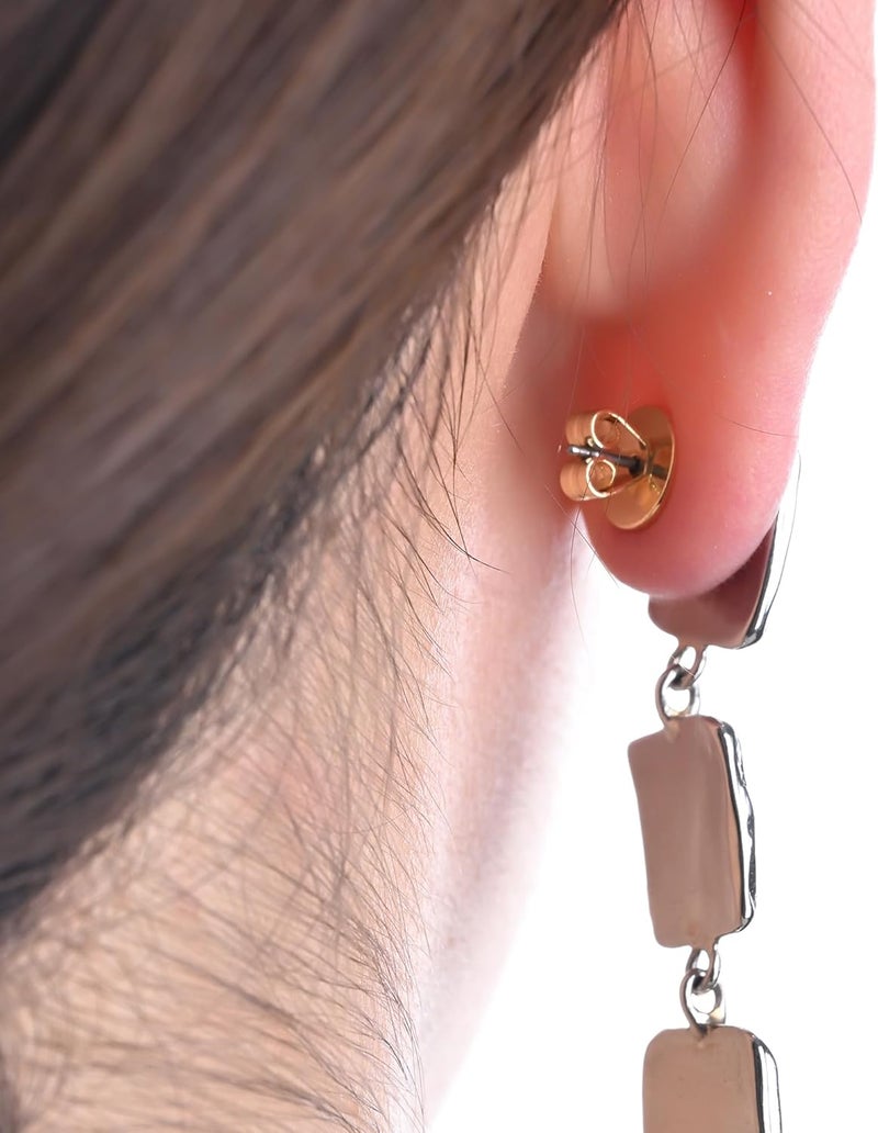 Goffing Earring Backs for Droopy Ears Heavy Earrings - Replacements Locking Ear Supports | 6 Pairs Secure Stud Clutches for Sensitive Skin(Screw 6) - Image 5